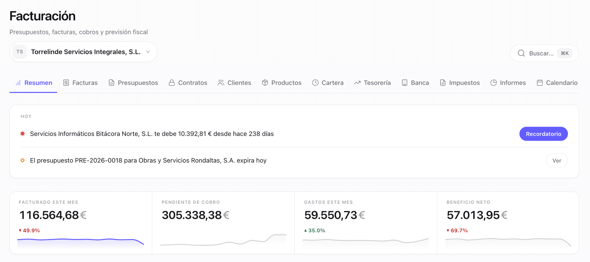 Invoicing · VERI*FACTU & collections